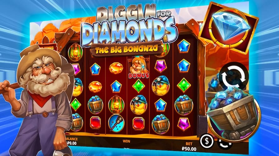 Diggin for Diamonds the Big Bonanza — обзор слота